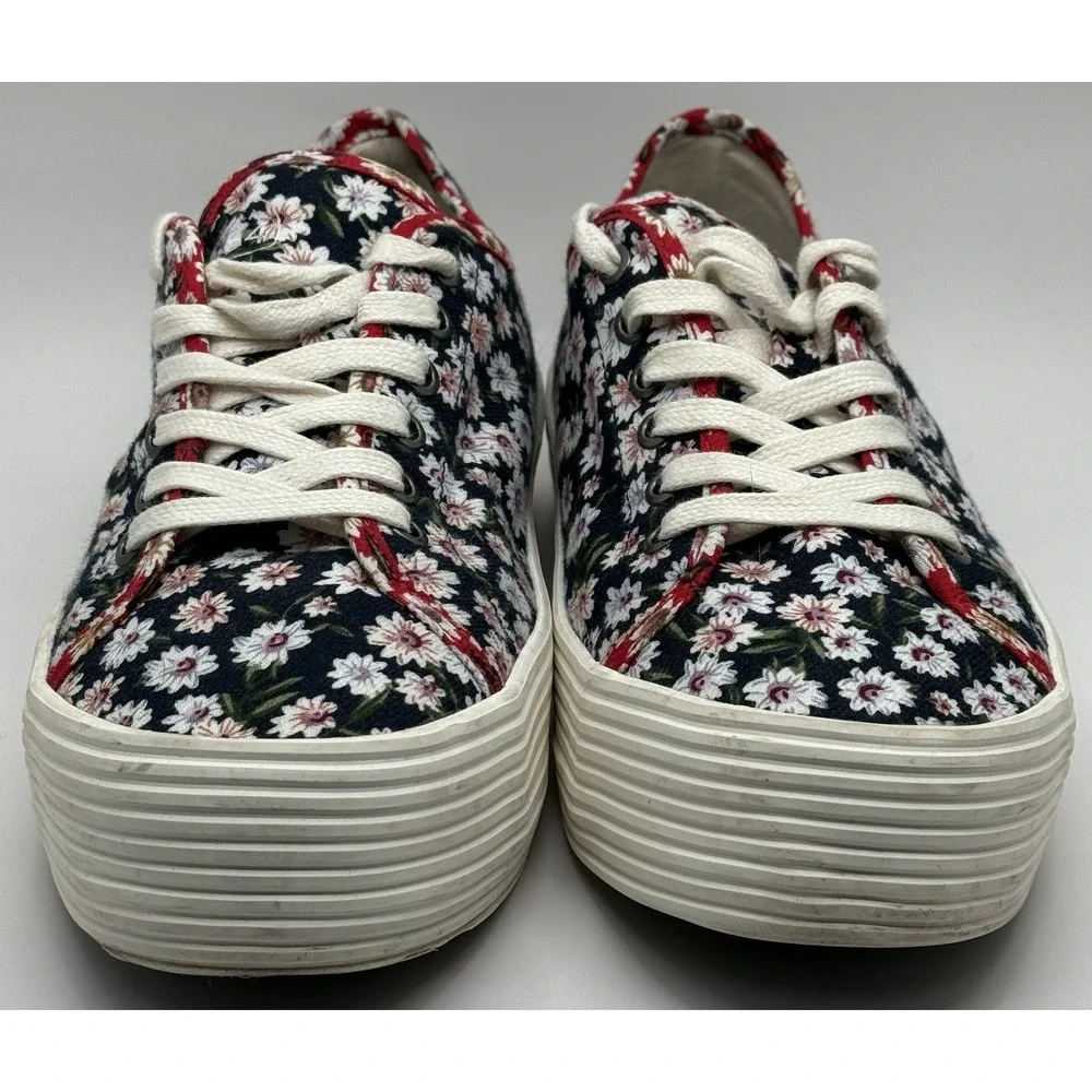 SeaVees Monterey Daisy Patchwork Women Sz 7.5‎ Platform Cottage Core Boho